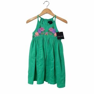 Cynthia Rowley Size 4t, New with tags. Embroidered  Teal Dress.